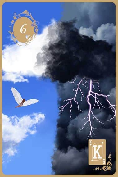 Karte 6 Die Wolken gratis online Kartenlegen mit den Lenormandkarten