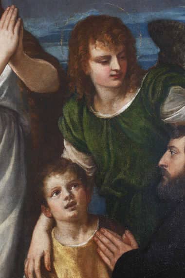 Erzengel Raphael hält schützend seine Hand über einen Jungen Hellseher und Engelmedium Udo Golfmann