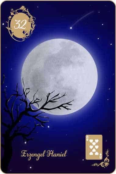Karte 32 Der Mond gratis online Kartenlegen mit den Lenormandkarten